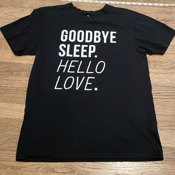 Goodbye sleep hello‎ love womens shirt size large black t shirt - Picture 1 of 7
